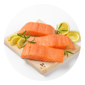 Atlantic Salmon Portion (Tail) – ปลาแซลมอนหั่นชิ้น (หาง)